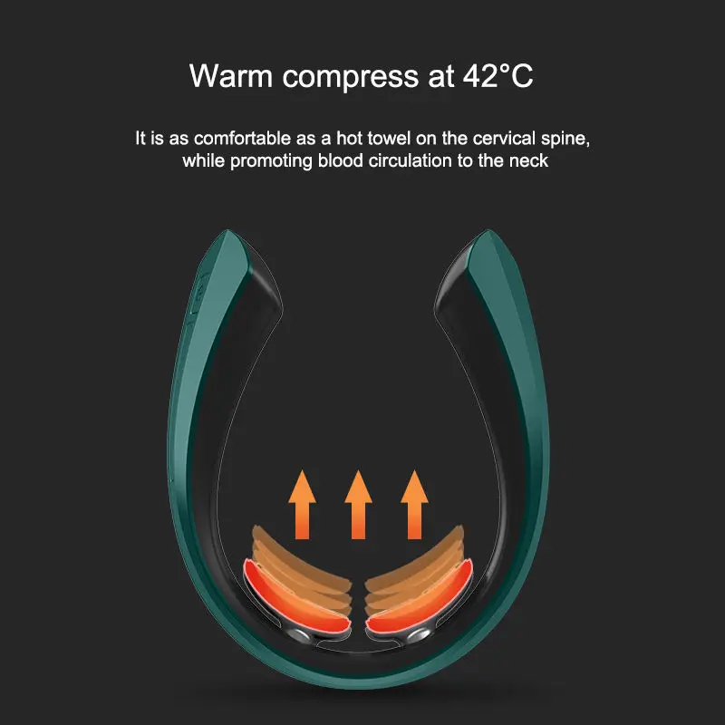 Smart Electric Shiatsu Pulse Cervical Spine Pain Relief Self Massage Tool Shoulder And Neck Massager Care With Heat