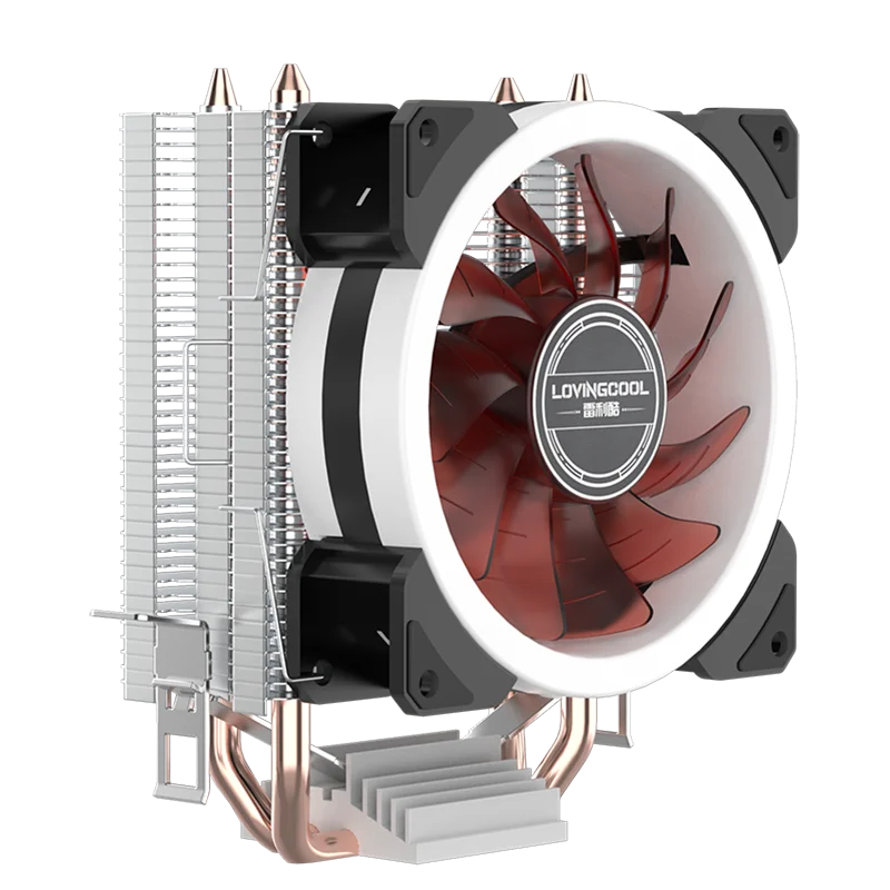 Hot Sales custom logo 2 Heat Pipe CPU Cooler CPU Cooling Radiator With PWM 4 Pin FRGB Cooling Fan Heat