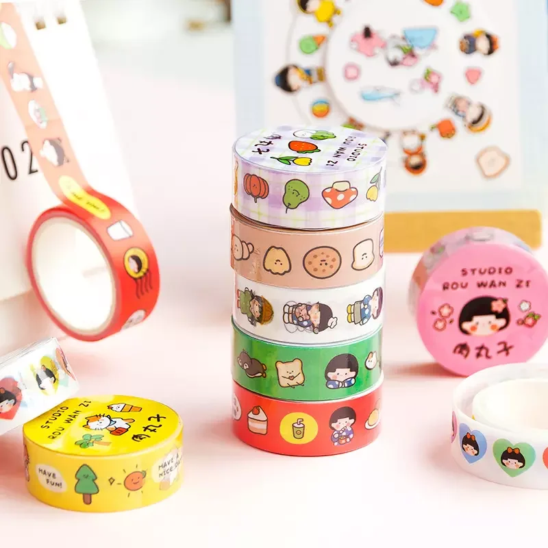 Bailida Multiple Colour Washi Tape Kawaii Cartoon Patterns Japanese Paper School Stationery sticker