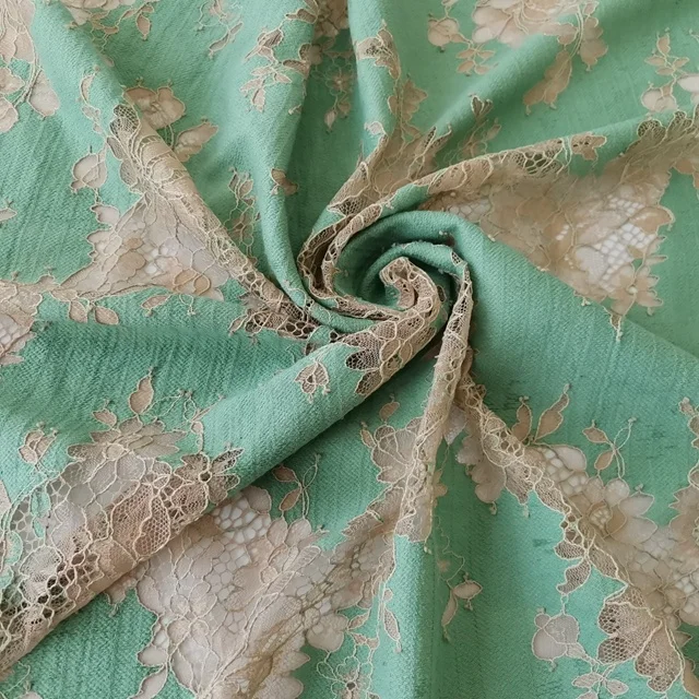 
High Quality Guipure Dress Nylon Cotton Cord Chenille Lace Fabric 
