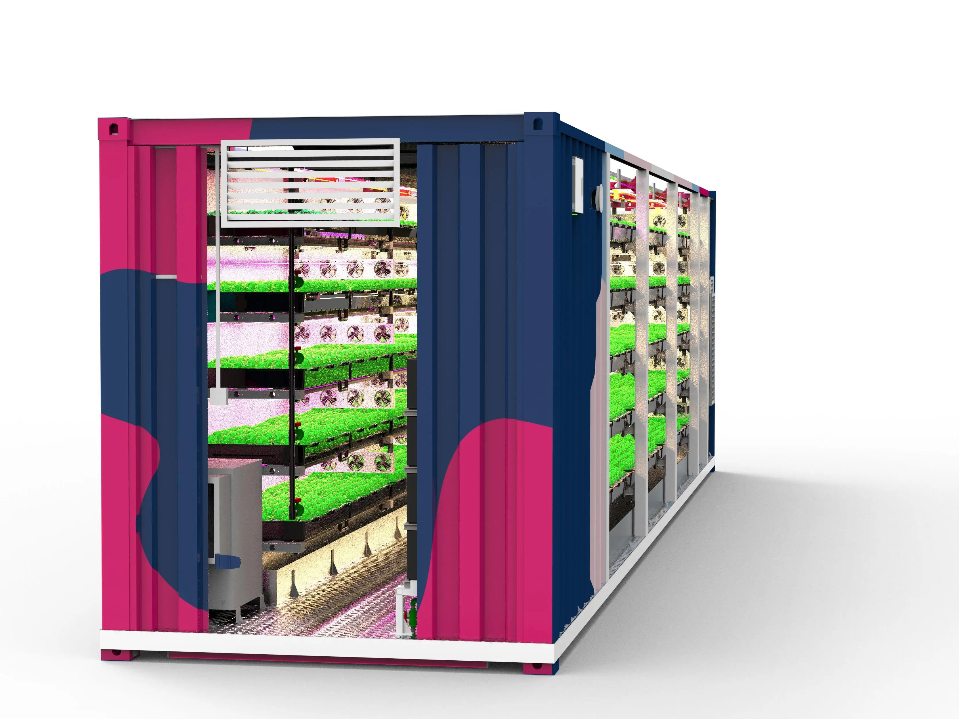 40ft Shipping Container Grow Room Automatic Vertical Farming System