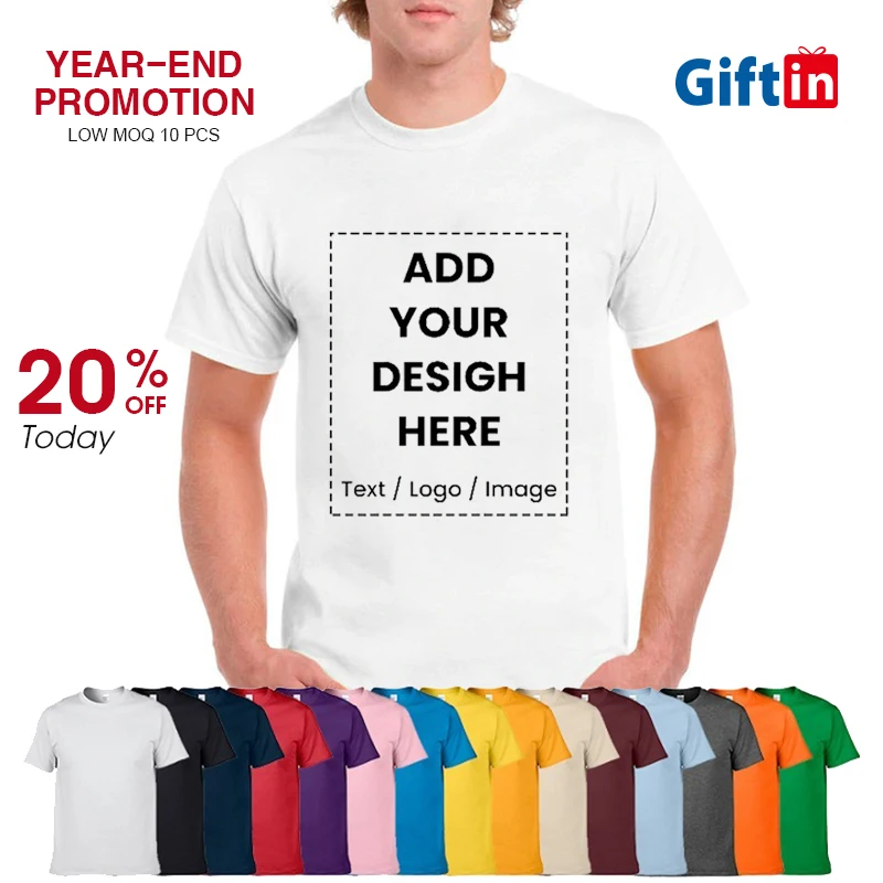 Оптовая продажа, Мужская футболка на заказ, Oem Odm белая 100% хлопковая Футболка с принтом о-рубашки