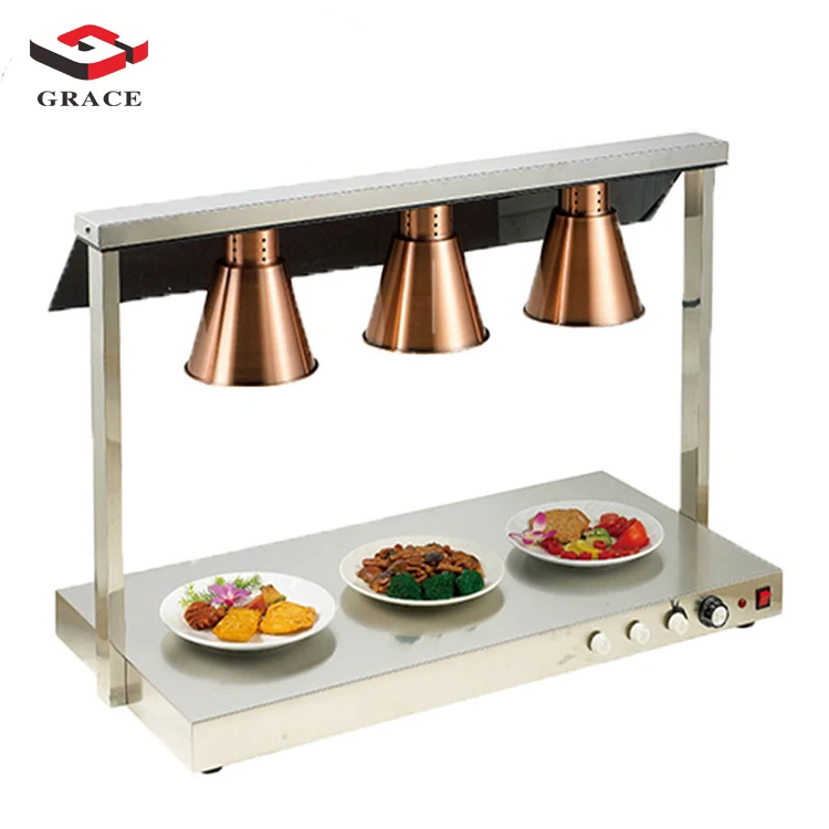 China new power catering services equipment 1/2/3 tank food warmer lamp catering utensils food heat lamp