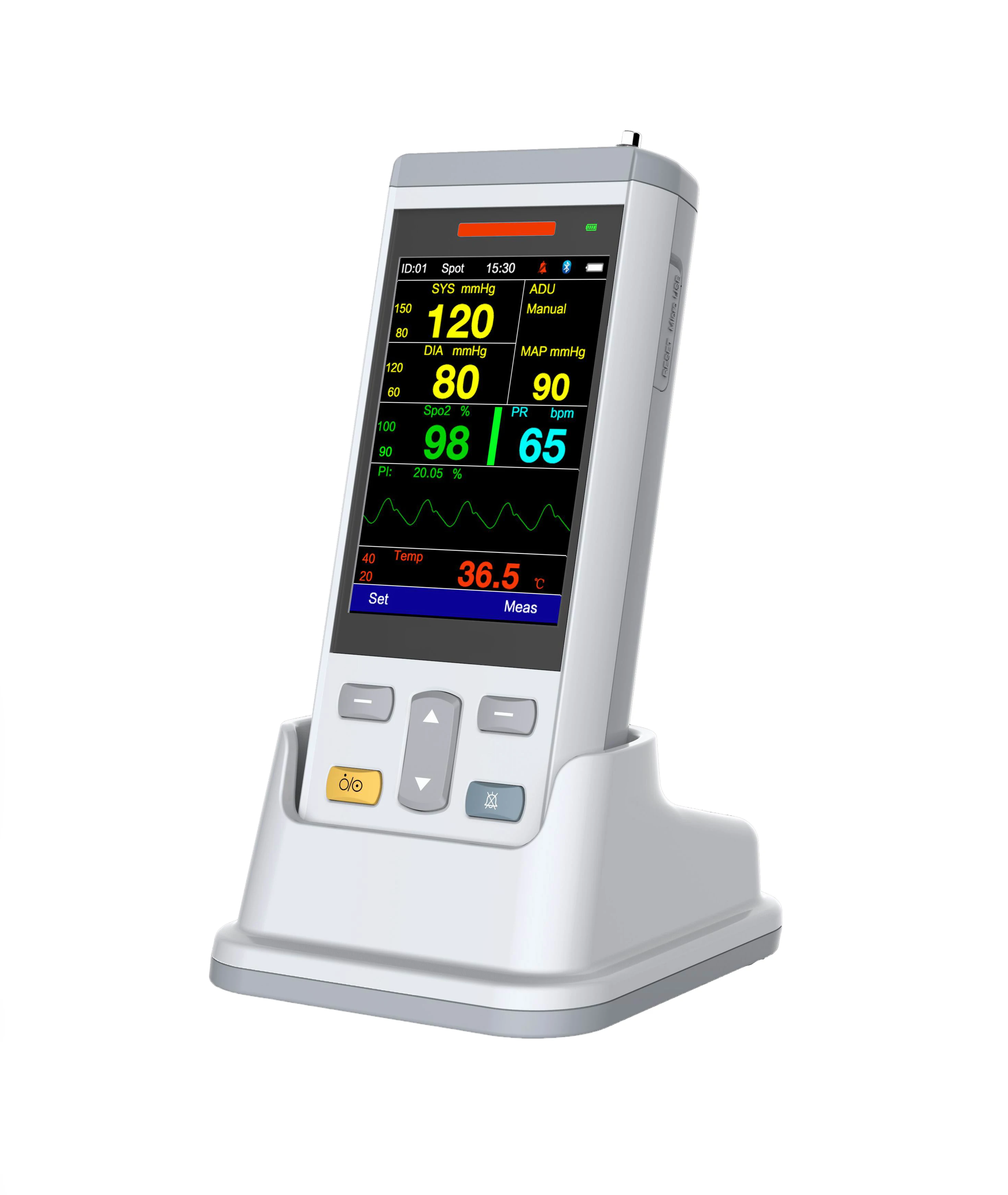 PC100 hospital equipement medical vital sign monitor price human portable multiparameter monitor with CE marked