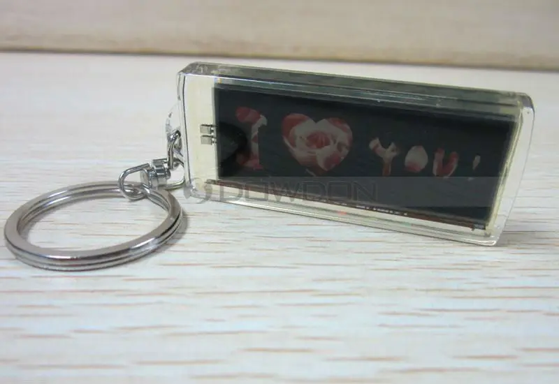 Color Flash Player Waterproof Solar AD Screen Key Chain