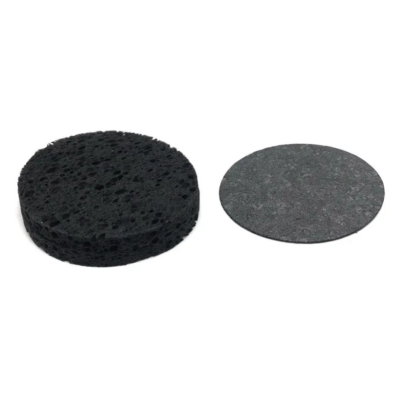 Custom Round Facial Natural Compressed Makeup Remover Sponge compressed cellulose facial sponge black  for Face Cleansing