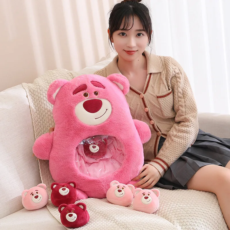 Cute Animal With Little Baby Small Toys Snacks Throw Pillow Rabbit Dinosaur Bear Stuffed Cushion Koala Plushies