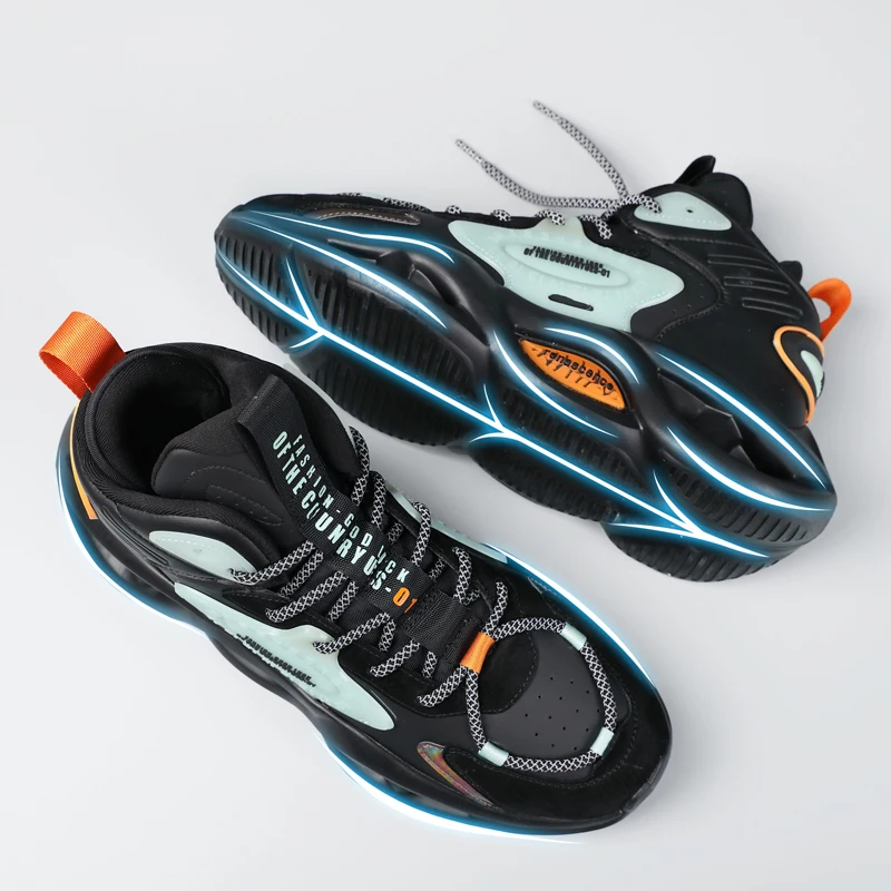 Custom High Quality Men Sneakers Wholesale Famous Designer Brand Sport Shoes High Top Casual Basketball Shoes