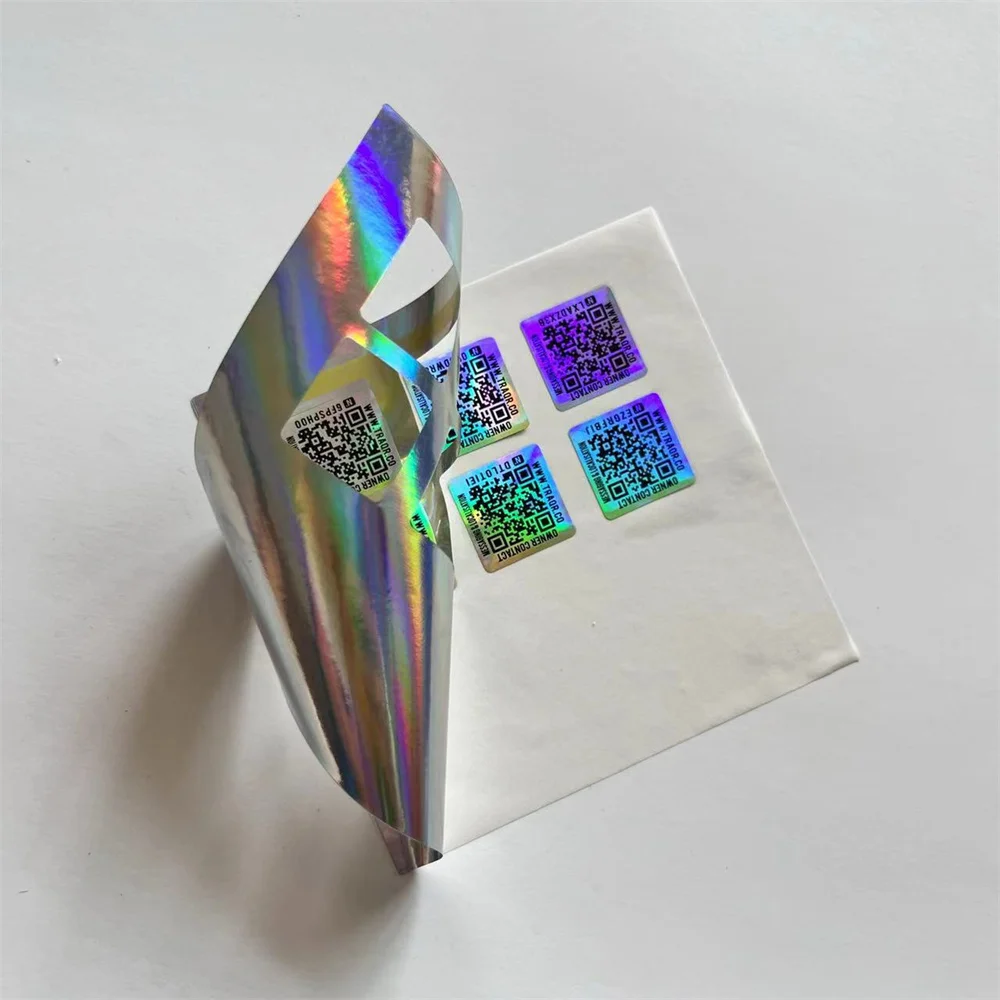 Custom Scratch off Sticker Hologram Labels Printing QR Code Holographic Stickers