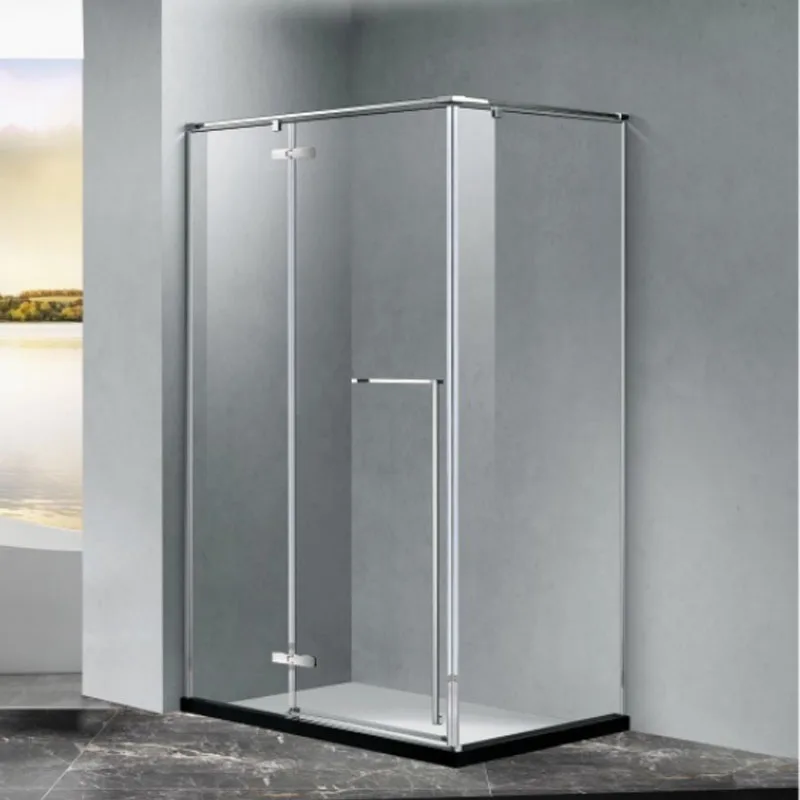 10mm thick building 304 ss frame unbreakable toughened tempered polished glass panel shower cubicle