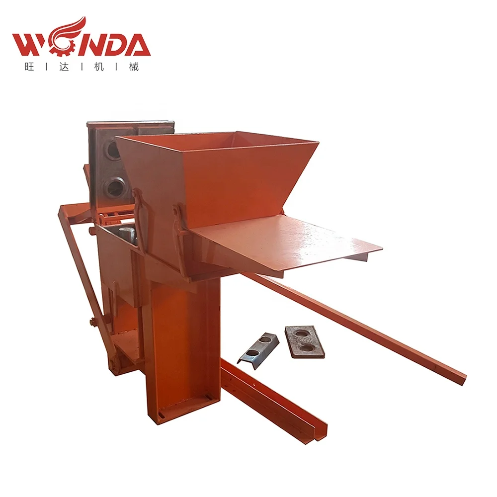 Manual hand press compressed earth brick machine earth brick making machine interlocking