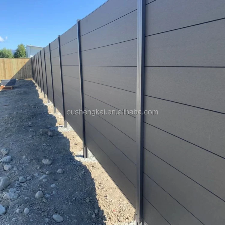 Outdoor WPC Fence WPC With Aluminum Post