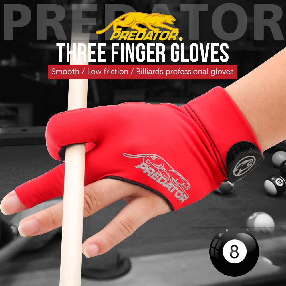 PREDATOR Billiard Gloves Non-slip Lycra Fabric Pool Gloves Snooker Glove Billiard Accessories