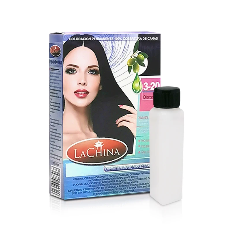 Permanent black hair color tint dye professional with private label moq