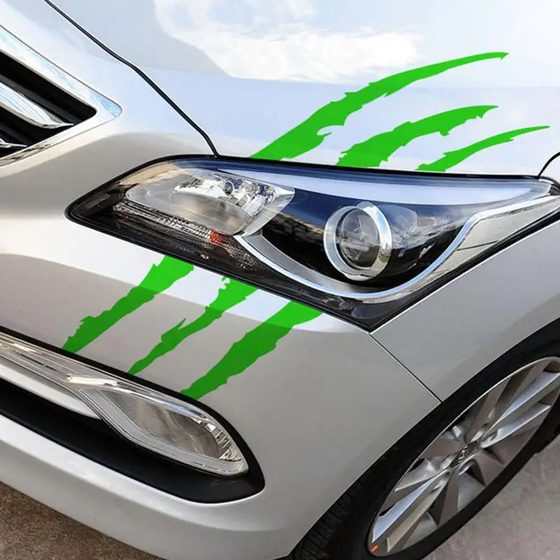 Car headlight decoration vinyl decal car sticker funny car sticker reflective monster scratch stripe claw mark