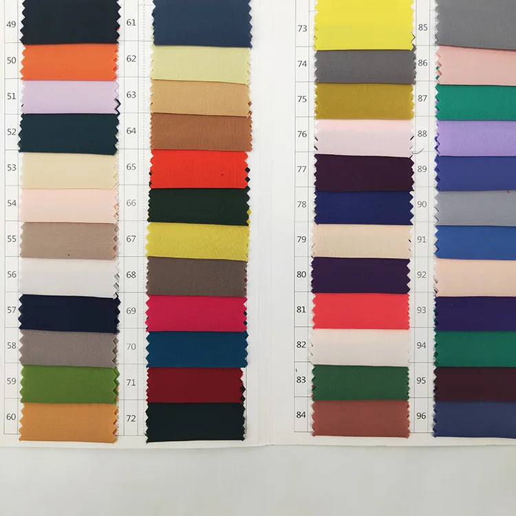 
2020 Hot Sale Custom Color Stretch Chiffon Fabric Polyester Spandex Fabric for Sportswear 