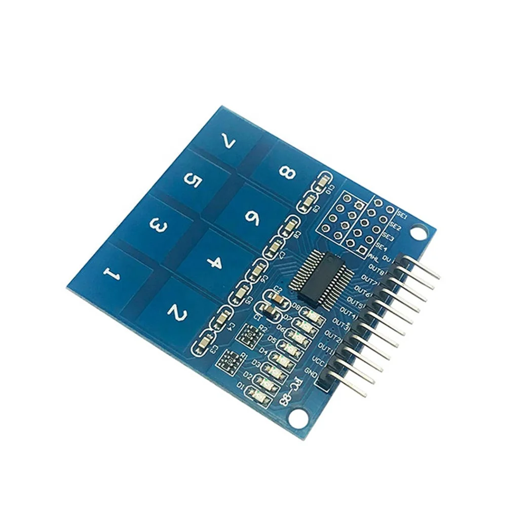 Taidacent Electronic ComponentsTTP226 8 Channel Digital Capacitive Touch Switch Module Capacitive Touch Sensor Switch