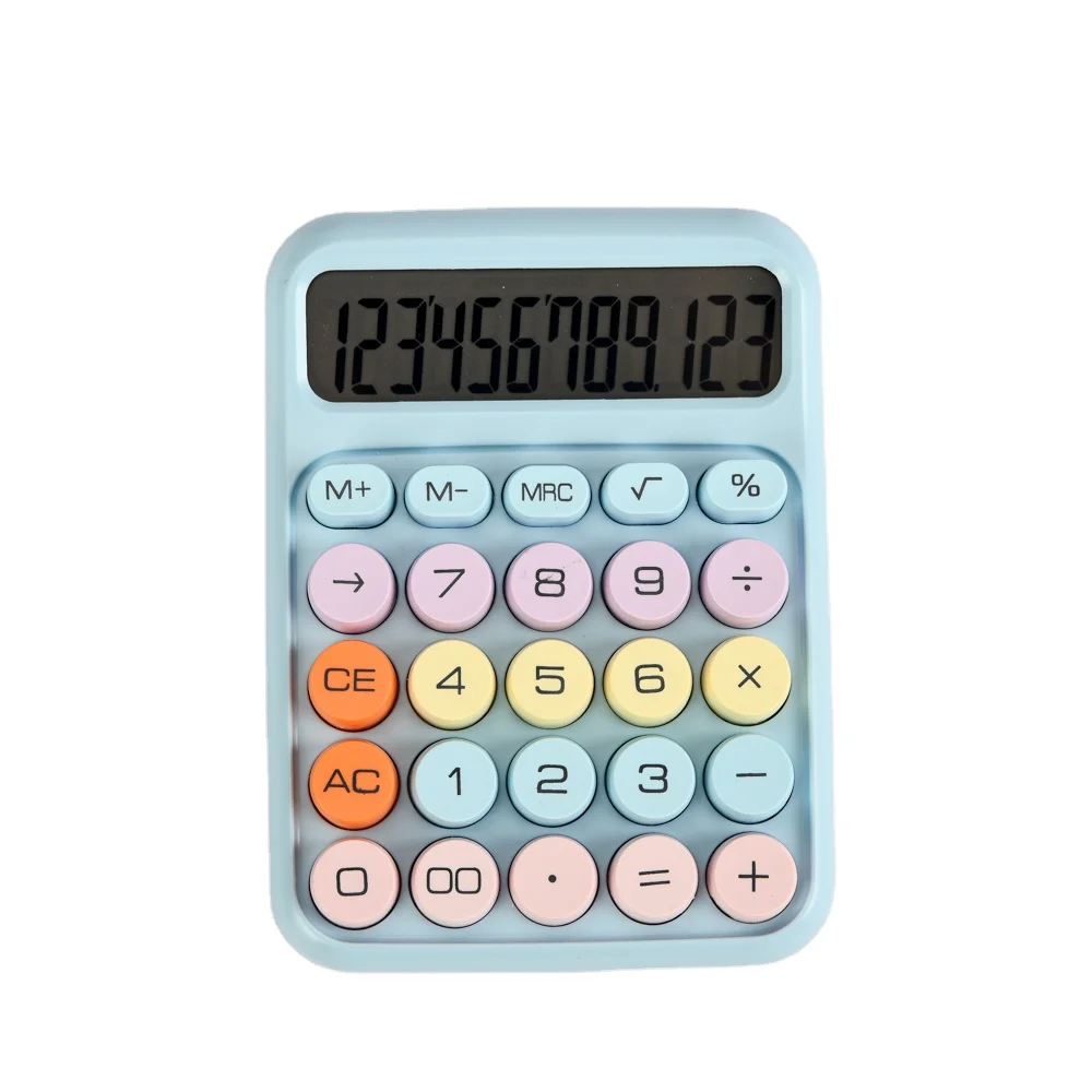 Симпатичные kawaii конфеты цветные студенты настольные научные 12 цифр калькулятор