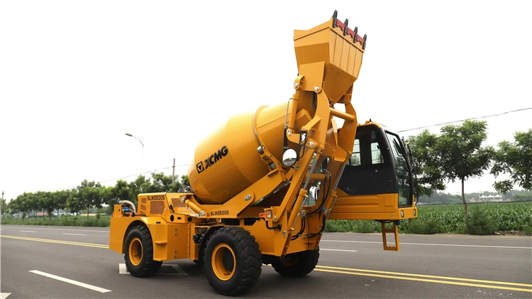 XCMG Official SLM3500S Best Quality Automatic 3.5 Cubic Meters Transit Concrete Mixer with Self-Loading