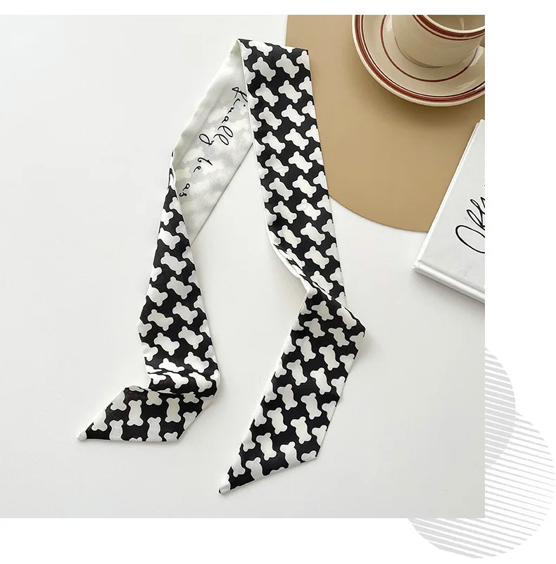 Polk Dot Printing Orange Green Purple Yellow Blue Candy Color Narrow Small Silk Stain Twill Long Hair Ribbon Wrist Head Scarves