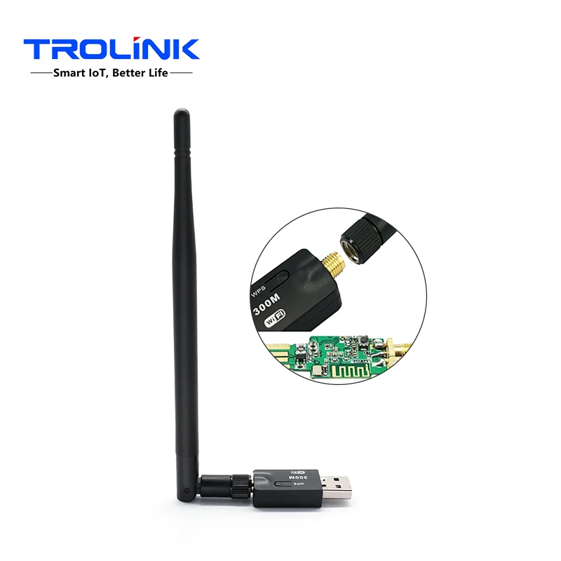 TROLINK Bulk Sale USB Wifi Adapter 300M Wireless USB Wifi Dongle USB Wireless Network Cards With RTL8192 Chipset