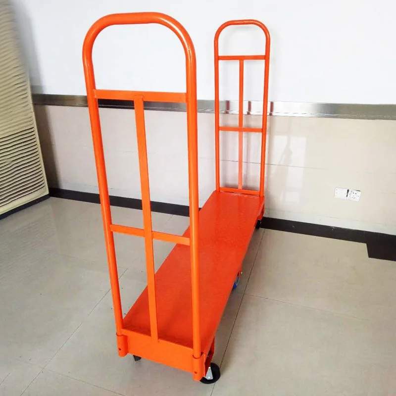 Industrial warehouse heavy duty u-boat platform truck trolley cart with six wheels