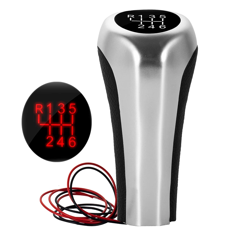 5 6 Speed LED Light Gear Shift Knob Shifter Lever Ball For BMW F30 E60 E90 E46 E34 E39 X1 E84 X4 F26 M3 M4 M5 Car Interior Parts