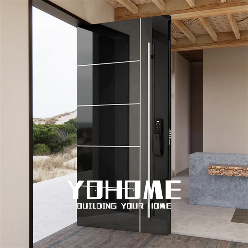 Yohome professional manufacturer custom enter home door luxury main door for houses security front doors for houses designs