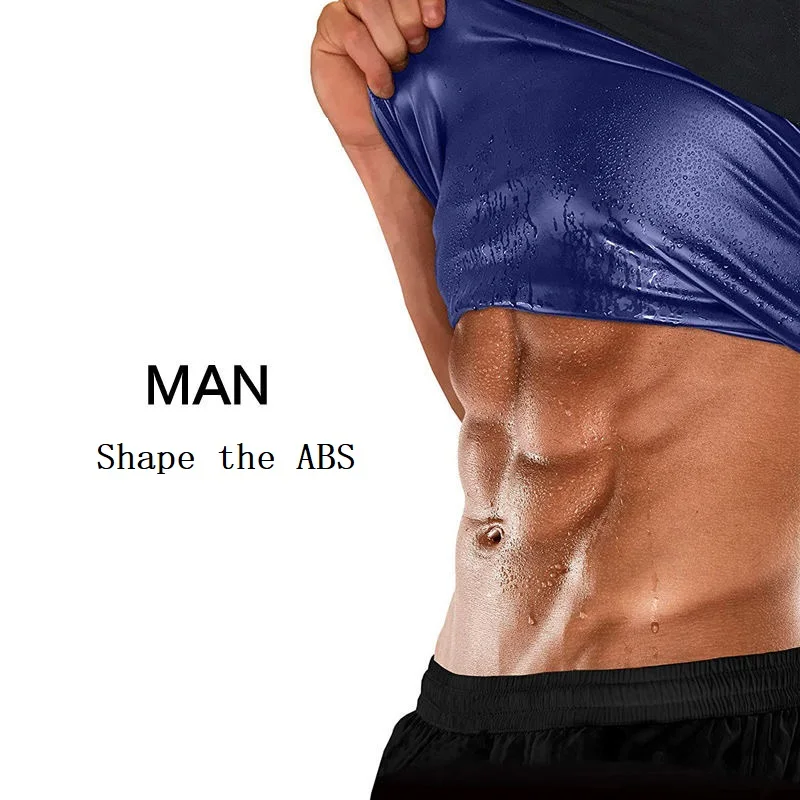 wrap hombre heat trapping shirt mens sweat shaper sauna running sports fat burning waist trimmers man sweat body shaper