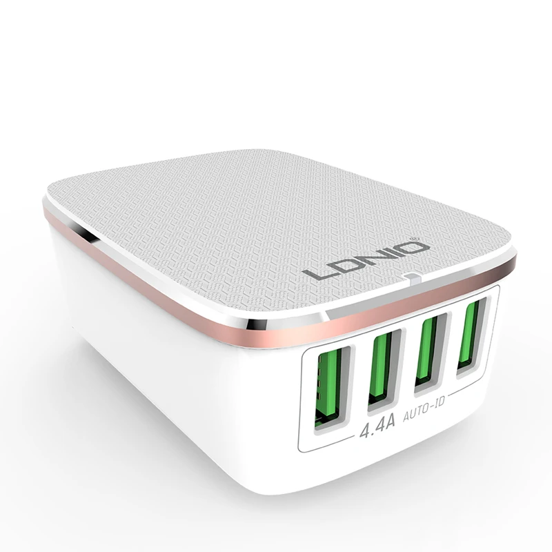 Портативное дорожное Сетевое зарядное устройство A4404, штепсельная вилка стандарта Великобритании/США/ЕС/Австралии с четырьмя USB-портами, адаптер для iPhone13/Huawei