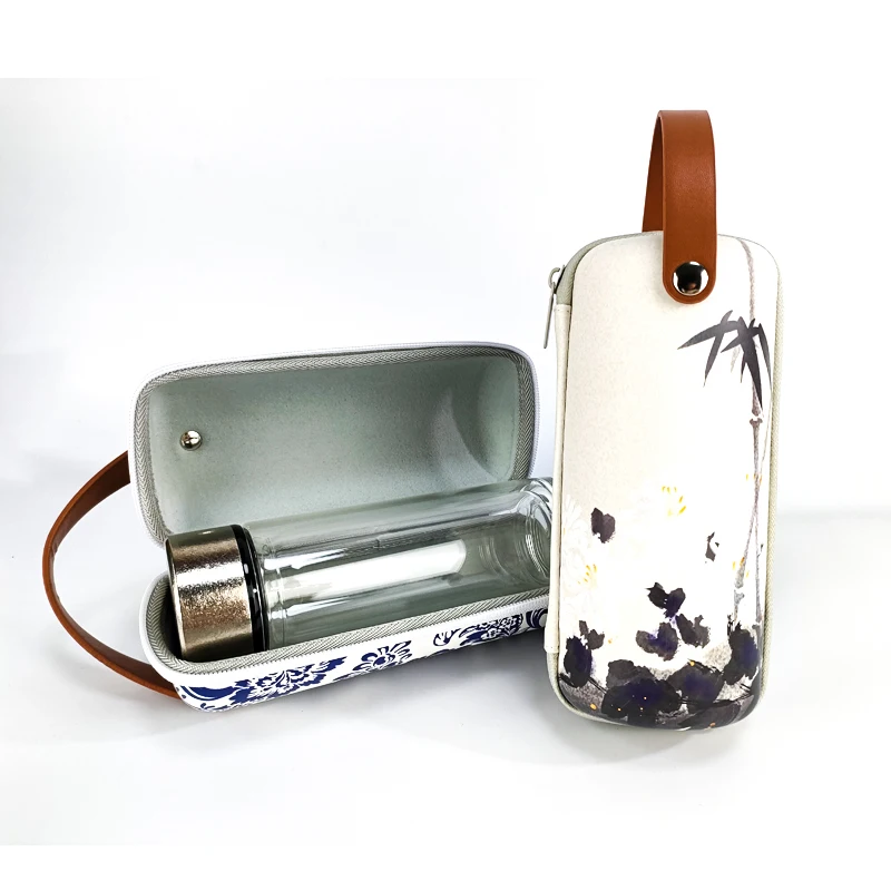 Custom Different Shape Shockproof EVA Tea Case Storage Zipper Chinese Style EVA Tea Bags