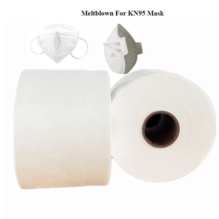 Hot Sale Filter Bfe99 H2o Kf94 Pfe 100 Polypropylene Pp Spunbonded Melt Blown Rolls 25gsm Mash Fabric Meltblown Nonwoven Fabric