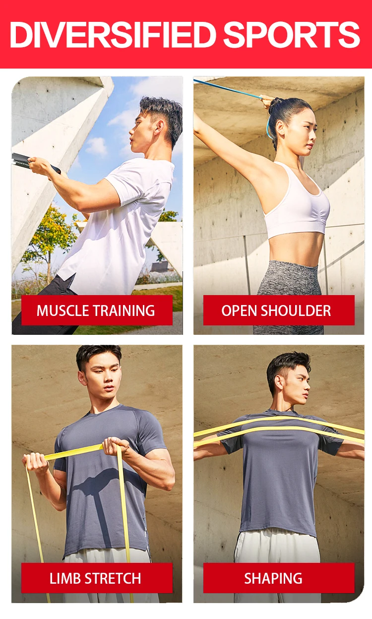 TPE factory source 2080x6.4x4.5mm pull up assist band fitness strength band power exercise custom TPE stretch resistance bands