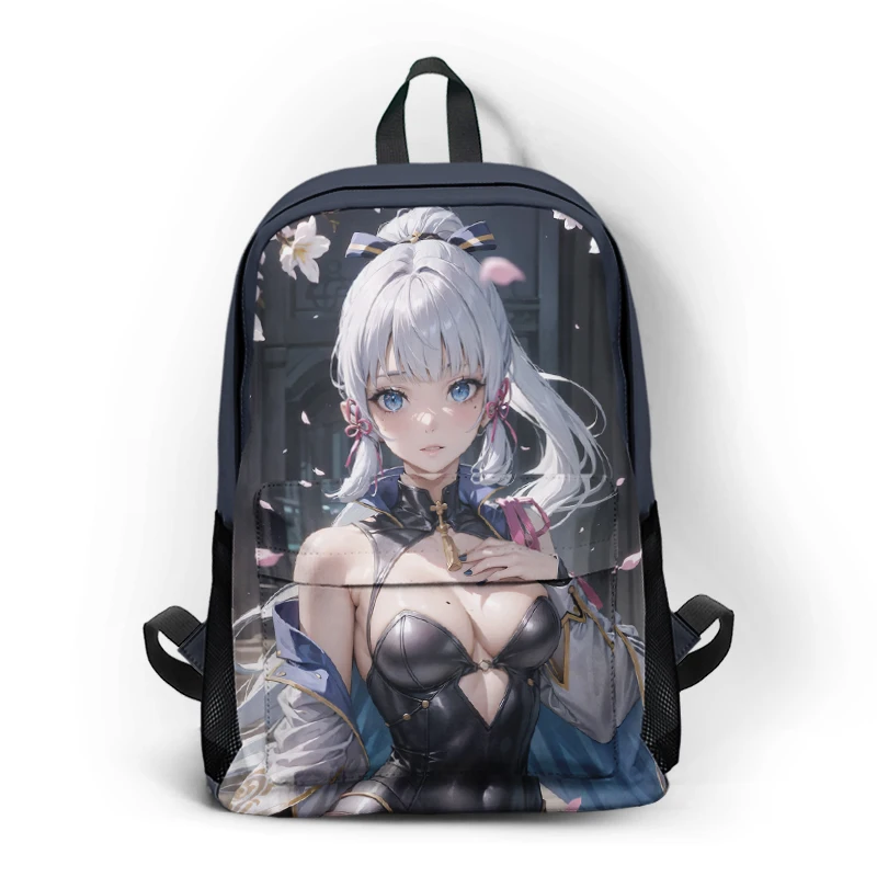 Anime Genshin Impact Cos Xiao Keqing Student Schoolbag Large Capacity Waterproof Canvas Backpack NO MOQ Limited Custom Backpack