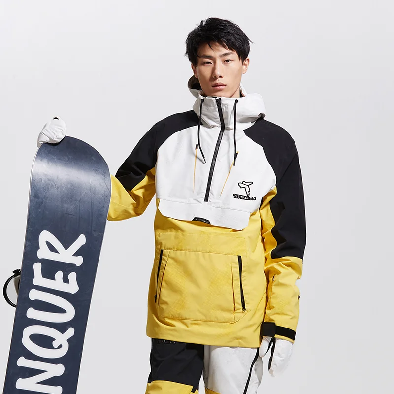 Классическая уличная тканевая Лыжная куртка зимняя Мужская и Женская водонепроницаемая Лыжная куртка Игуана