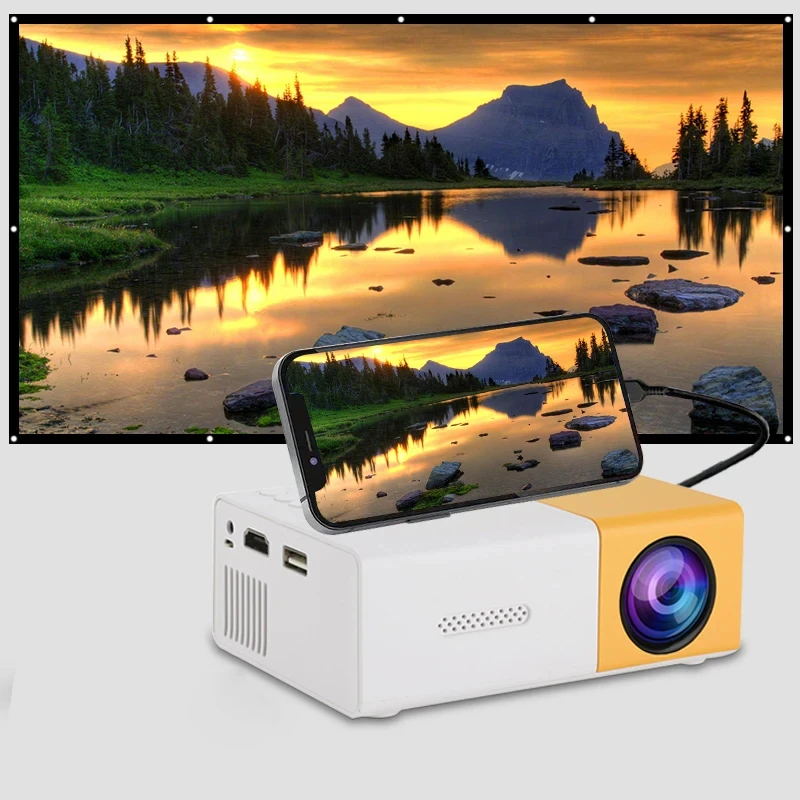 YG300 Smart Projector LED HD Projetor for 4K 1000 Lumens Auto Focus WiFi Bluetooth Android Home Cinema Outdoor Portable Projetor