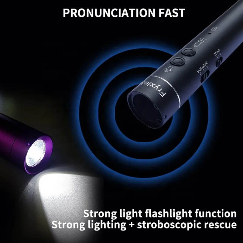 Electronic Whistle Two-tone 120 Decibel with LED Flashlight Rechargeable Outdoor Sports Survival whistle