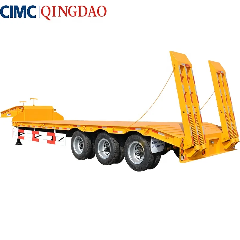 Оригинальный низкорамный прицеп CIMC, 3 оси, сверхпрочный, 80 тонн