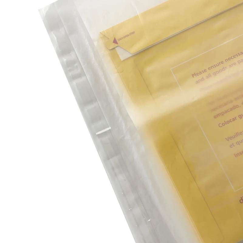 Custom clear transparent plastic self-seal adhesive shipping bag polymer poly mailer mailing courier bags with your own logo