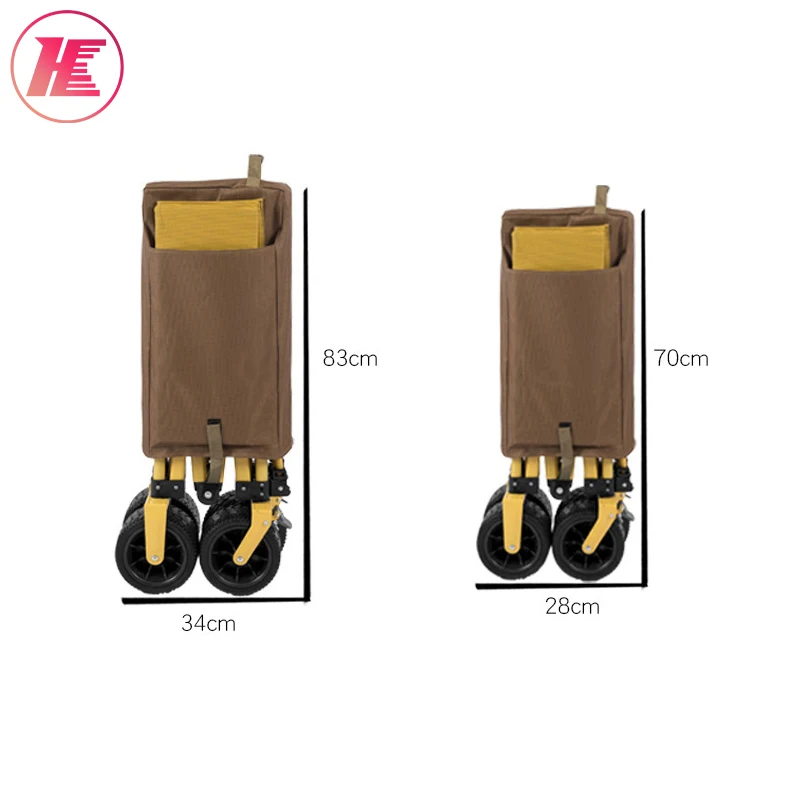 Outdoor Foldable Picnic Camping Wagon Camping Cart Kids Wagon Portable Beach Trolley Cart For Outdoor Garden Beach