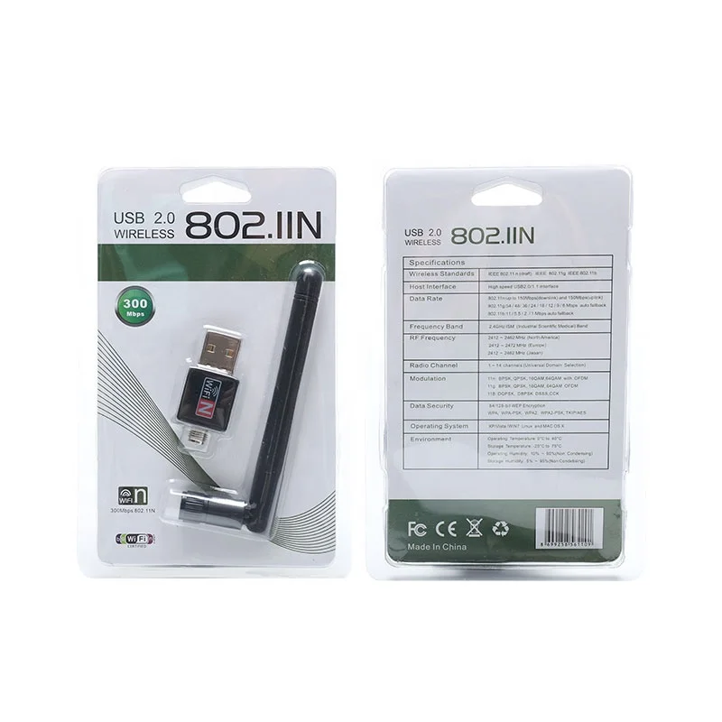  802.11n 300Mpbs Wifi приемник USB 2 0 Беспроводной адаптер Dognle