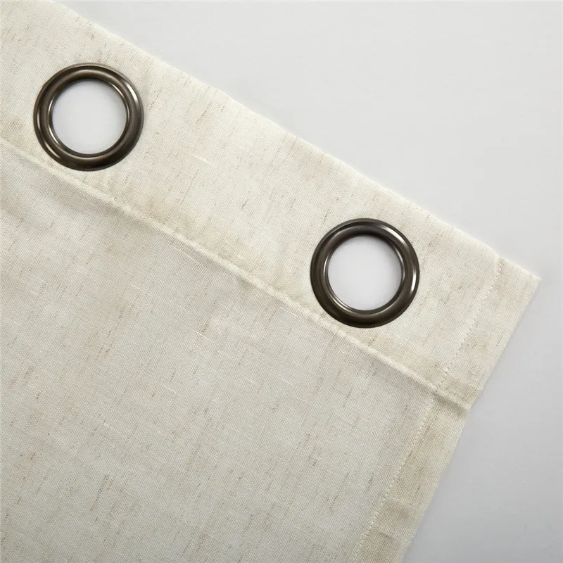 Factory Supply Natural Linen Curtain Living Room Bedroom Transparent Finished Gauze sheer drape valance