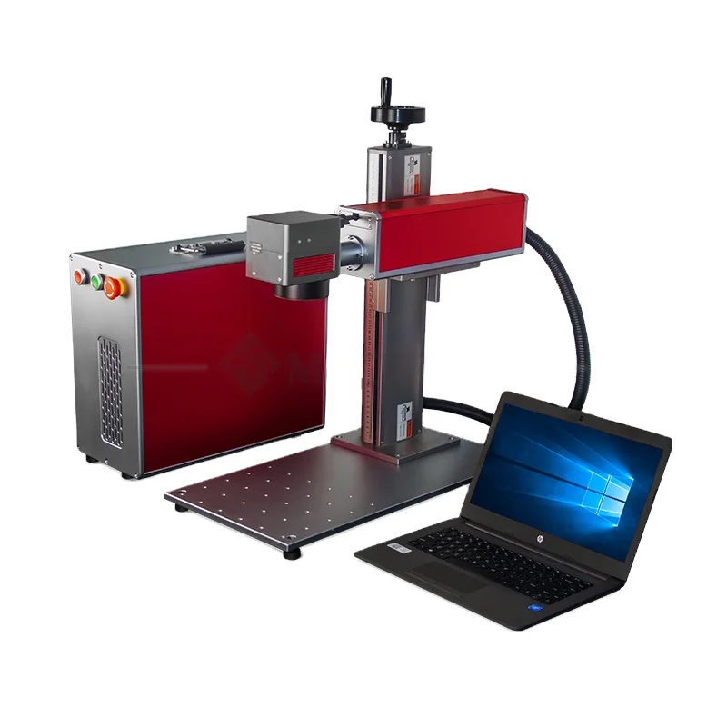 
30W Portable Split Fiber Laser Marking Machine Metal Laser Engraver Stainless Steel Nameplate Laser Marking Machine 