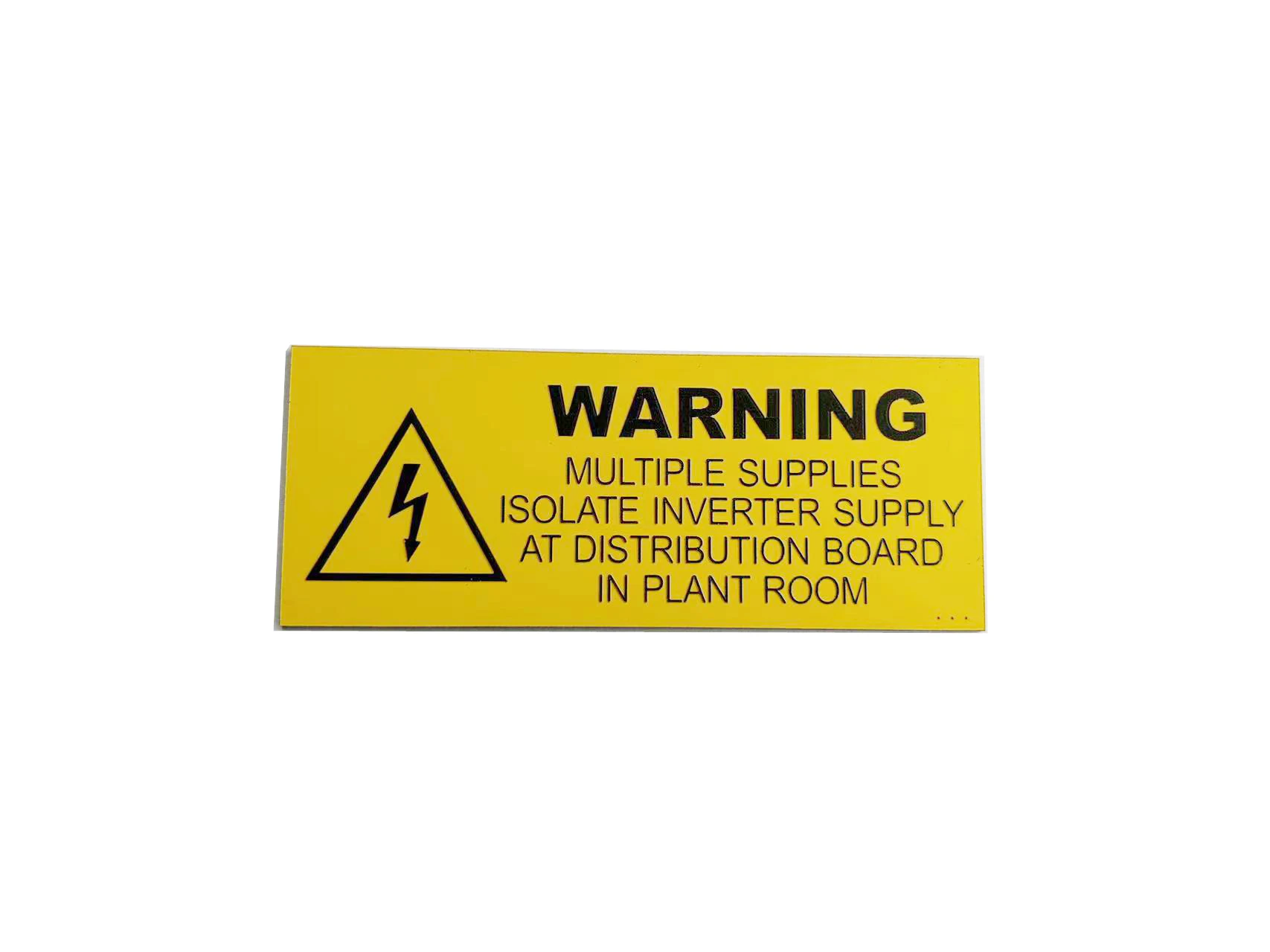 Inverter Location solar label PV Array D.C. Isolator custom sticker engraving self adhesive  photovoltaic arrays
