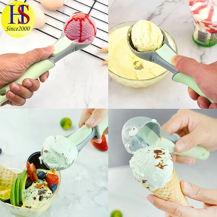 Fruit Frozen Yogurt Scoop Watermelon Baller Cookie Cheap Ice Cream Plastic Spoon