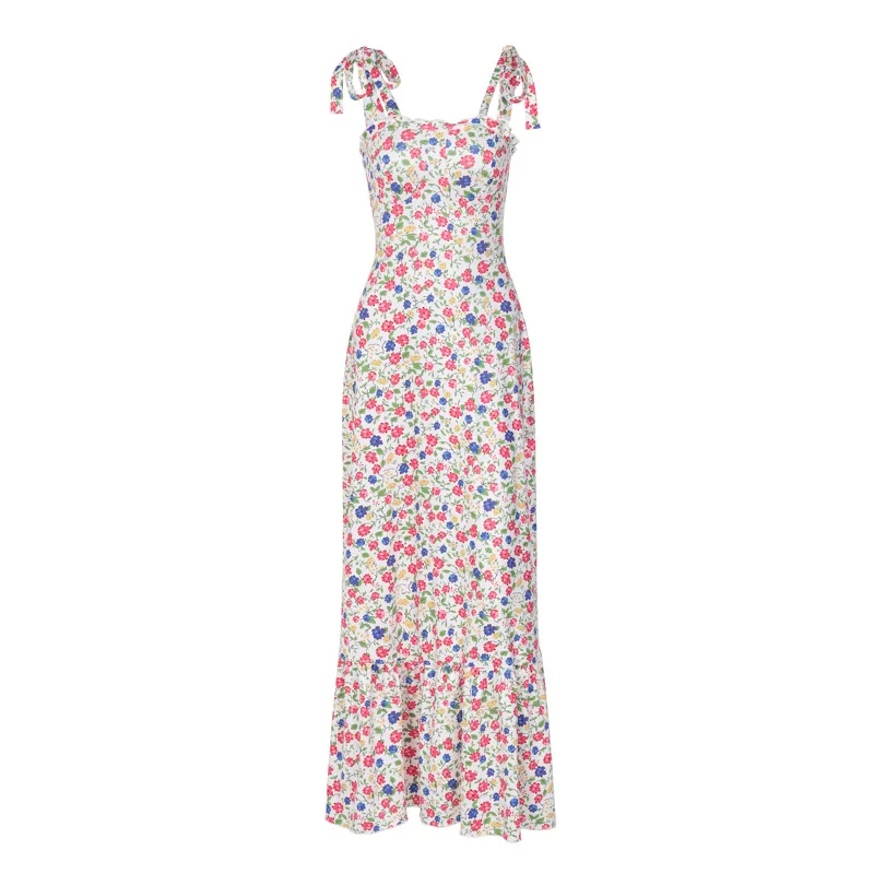 Nanchang Auyan 2022 Summer Retro Floral Sexy Square Collar Strap Spring 2021 zimmer Dress z1m