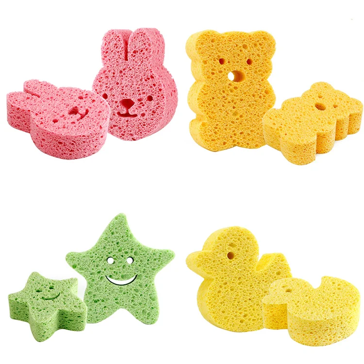 Wholesale Ready to Ship Biodegradable Custom Shape Scrubber Sponge  Scrub Kitchen Customized Top Sponge for Dishes