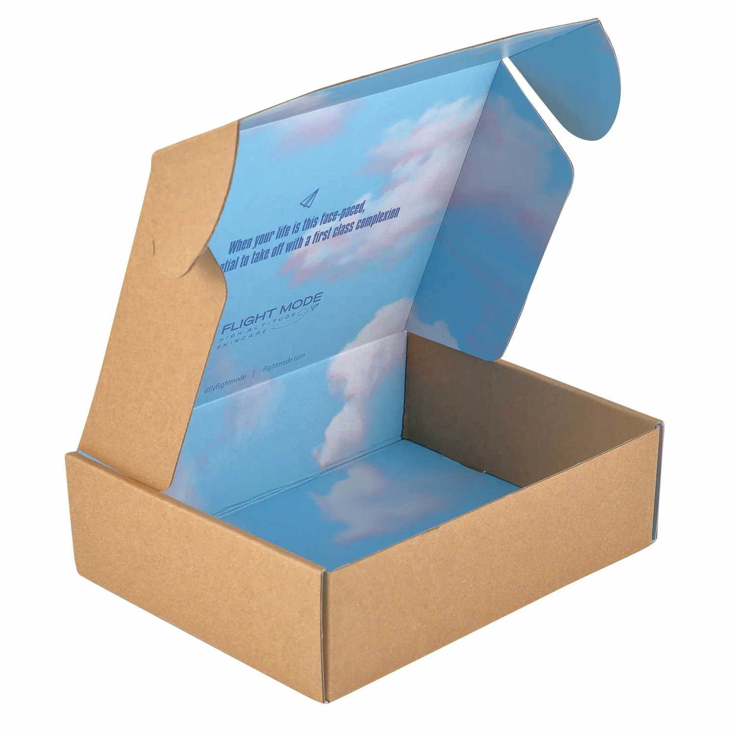 High-quality Blue Glossy Paper Printing  Logo Design Packaging Box for Shoes&Clothing with Different Style