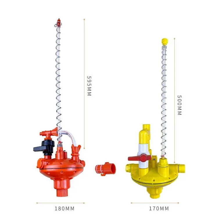 Culture regulator display tube hard tube first end chicken water line pressure reducing valve water level display tube