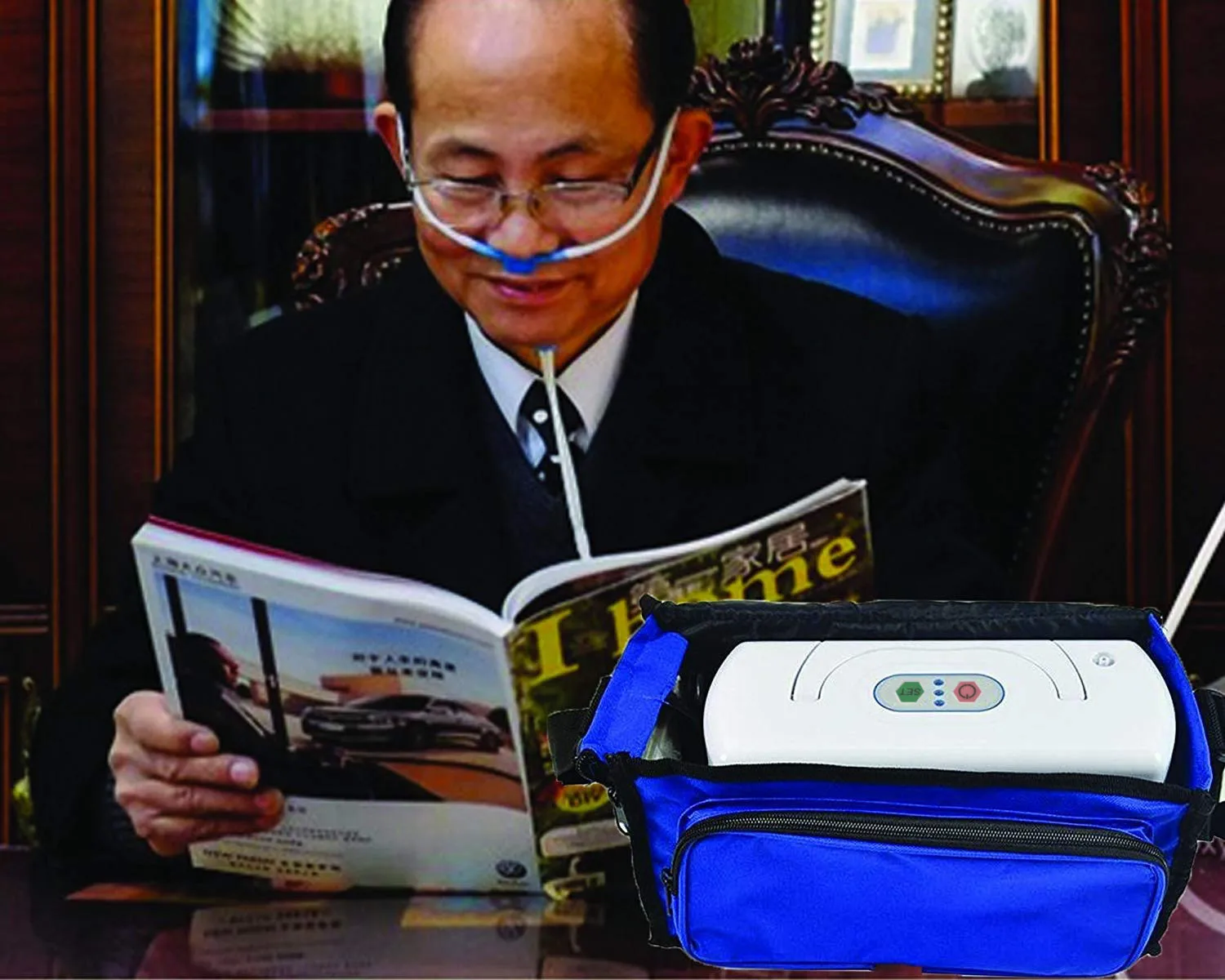 
high quality hot sale rechargeable 3L small portable battery operated oxygen concentrator manufacturers with battery 